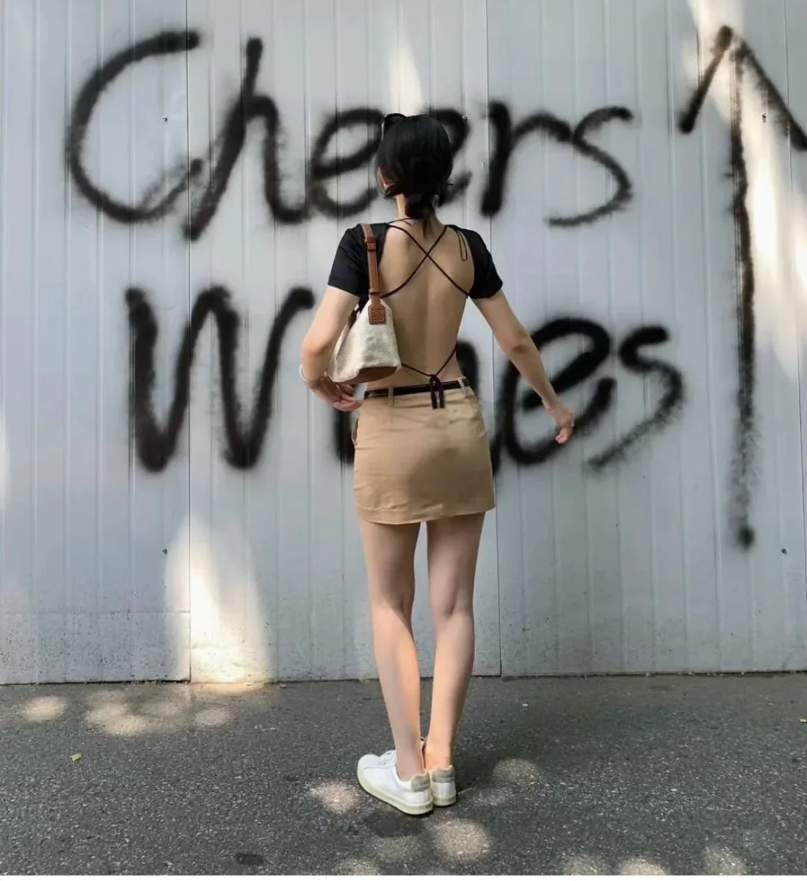 Сумка Loewe Cubi - жаккардовая телячья кожа - маленькая - белая