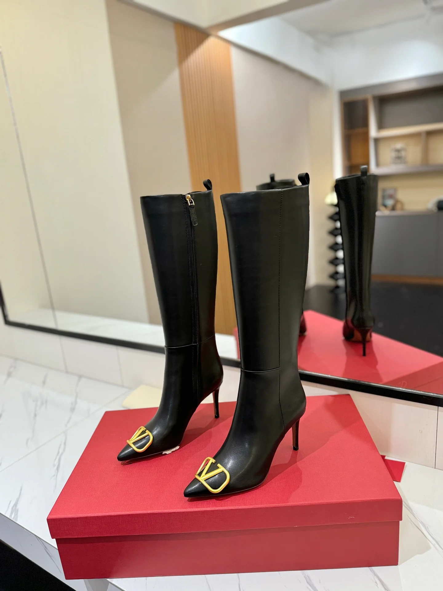 Ботинки для верховой езды Valentino 2024 - черные