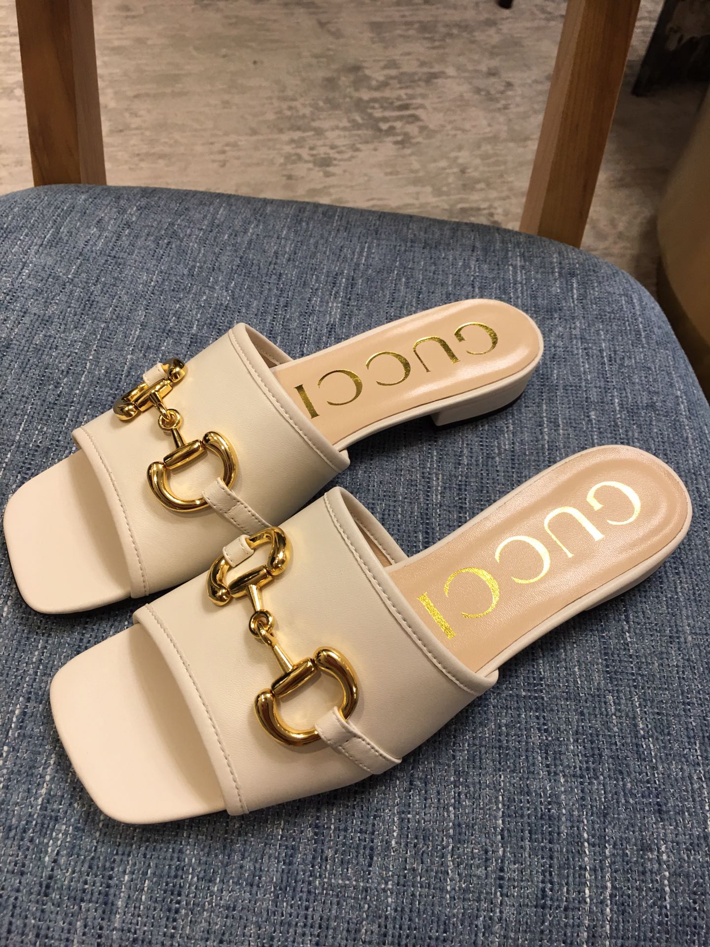 Gucci - Металлическая цепочка - Квадратный носок - Тапочки