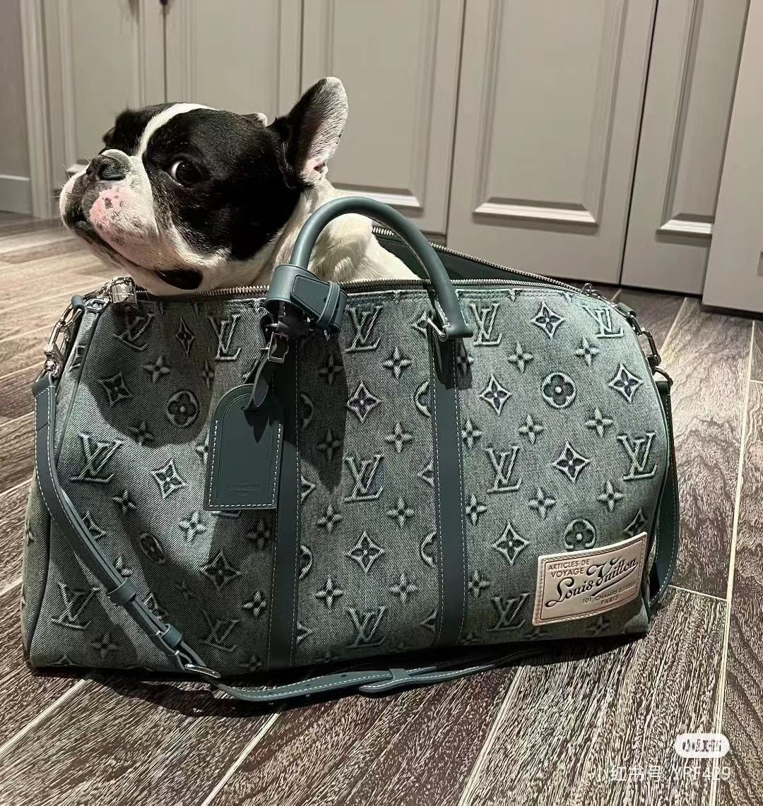 m22532-LV-keepall-bandouliere-50 дорожная сумка из джинсовой ткани