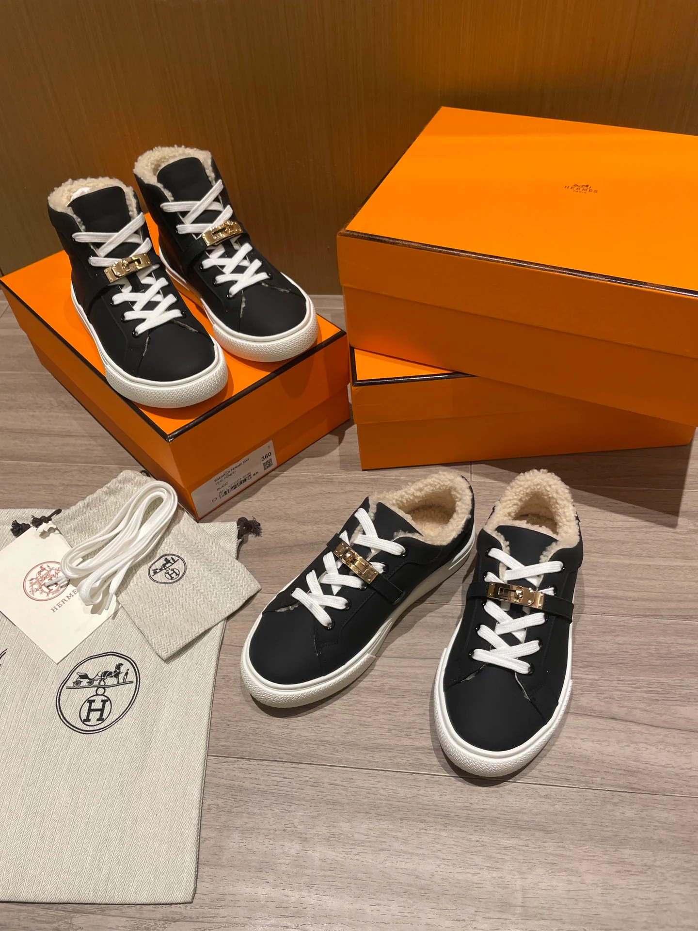 Высокие шерстяные кроссовки Hermes Kelly, низкие кроссовки унисекс, черные