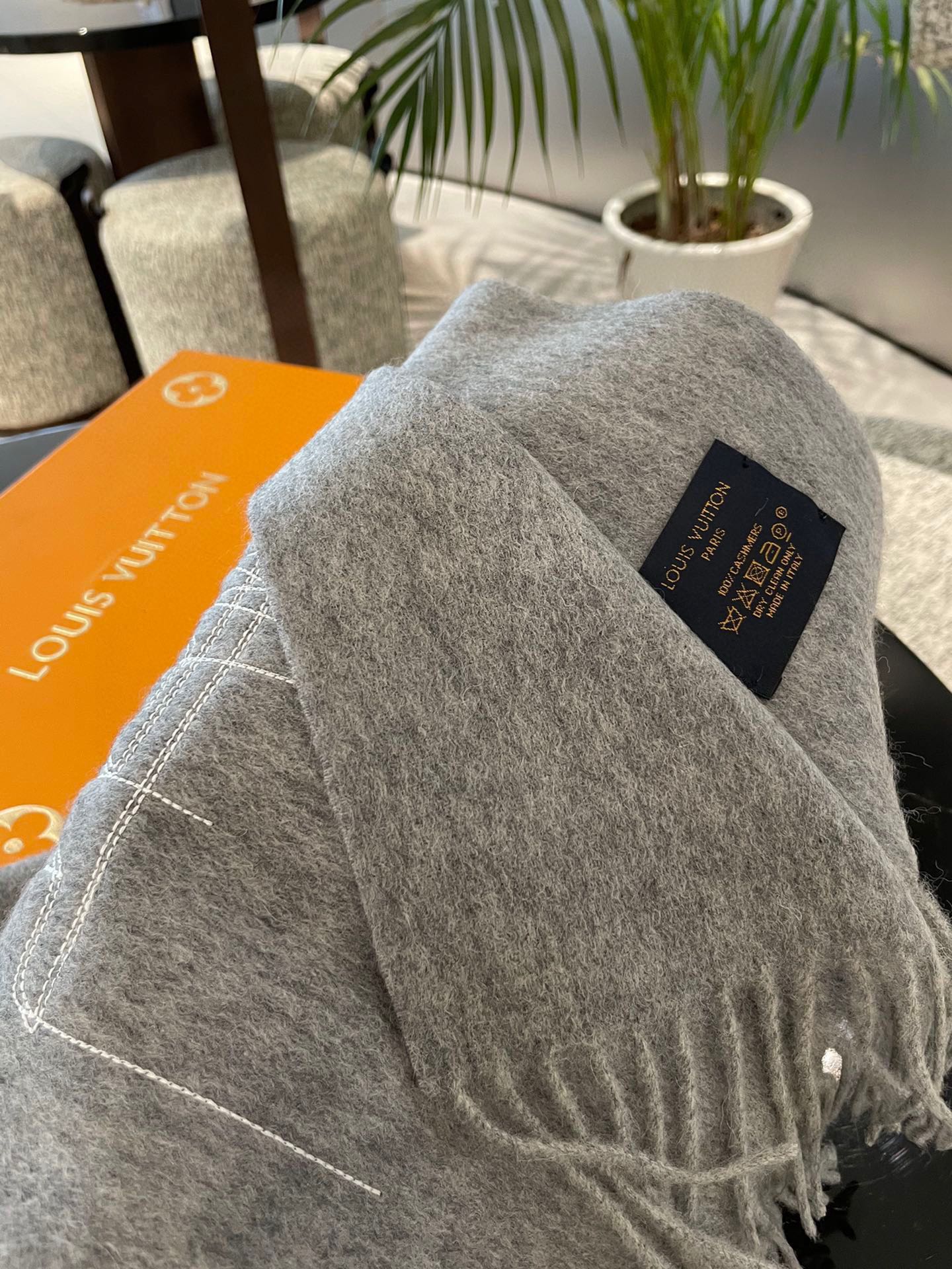 Кашемировый шарф LV - 30 см - 180 см - Унисекс