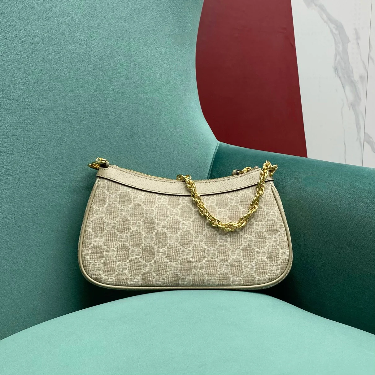 Сумка Gucci Ophidia Strawberry через плечо - Off White