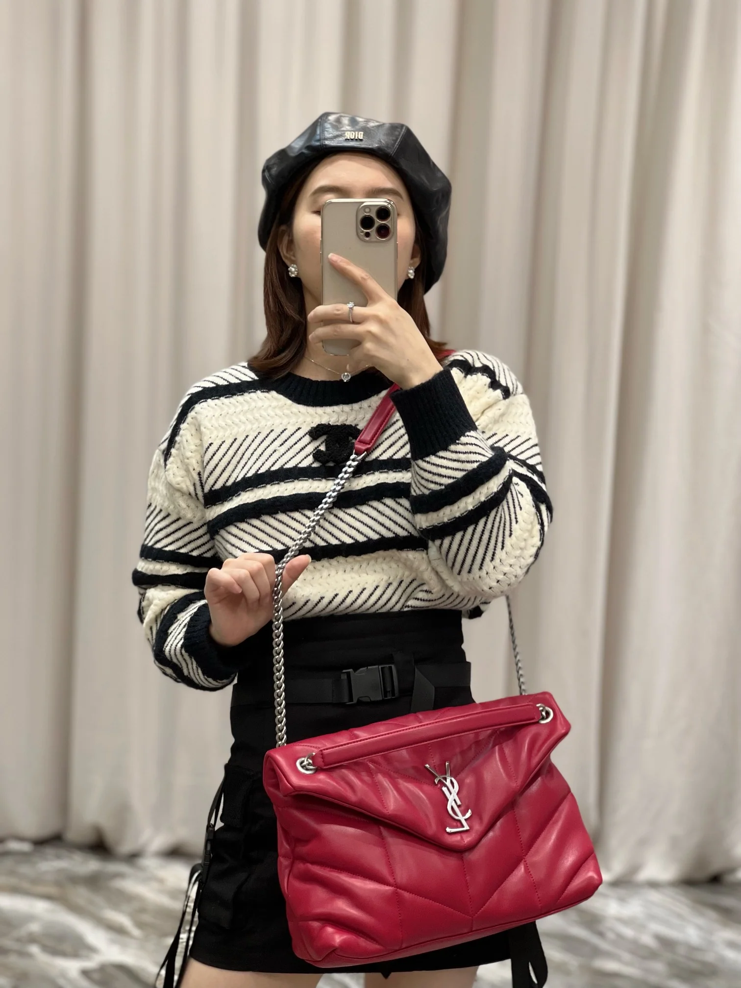 Сумка через плечо/кроссбоди YSL Laurent - красная