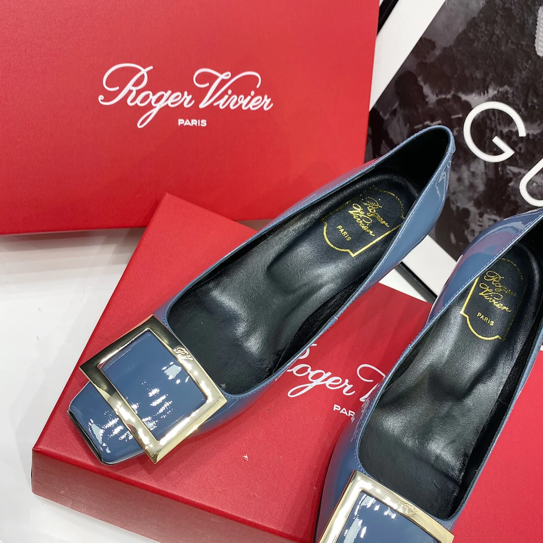 Каблук-банан RV-7-5 см - Туманно-голубой