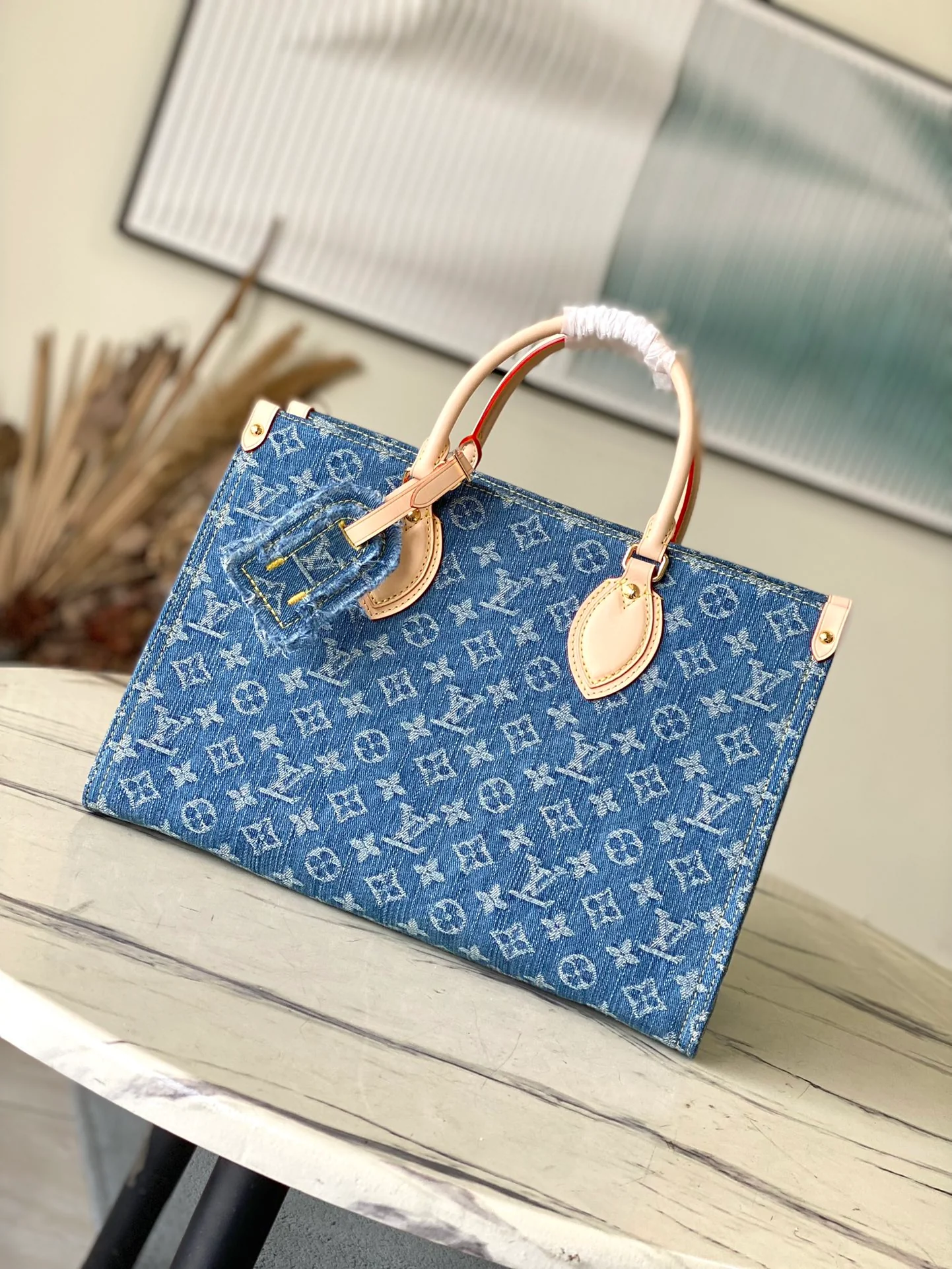 m46871-LV-onthego Сумка через плечо/сумочка из джинсовой ткани, синяя