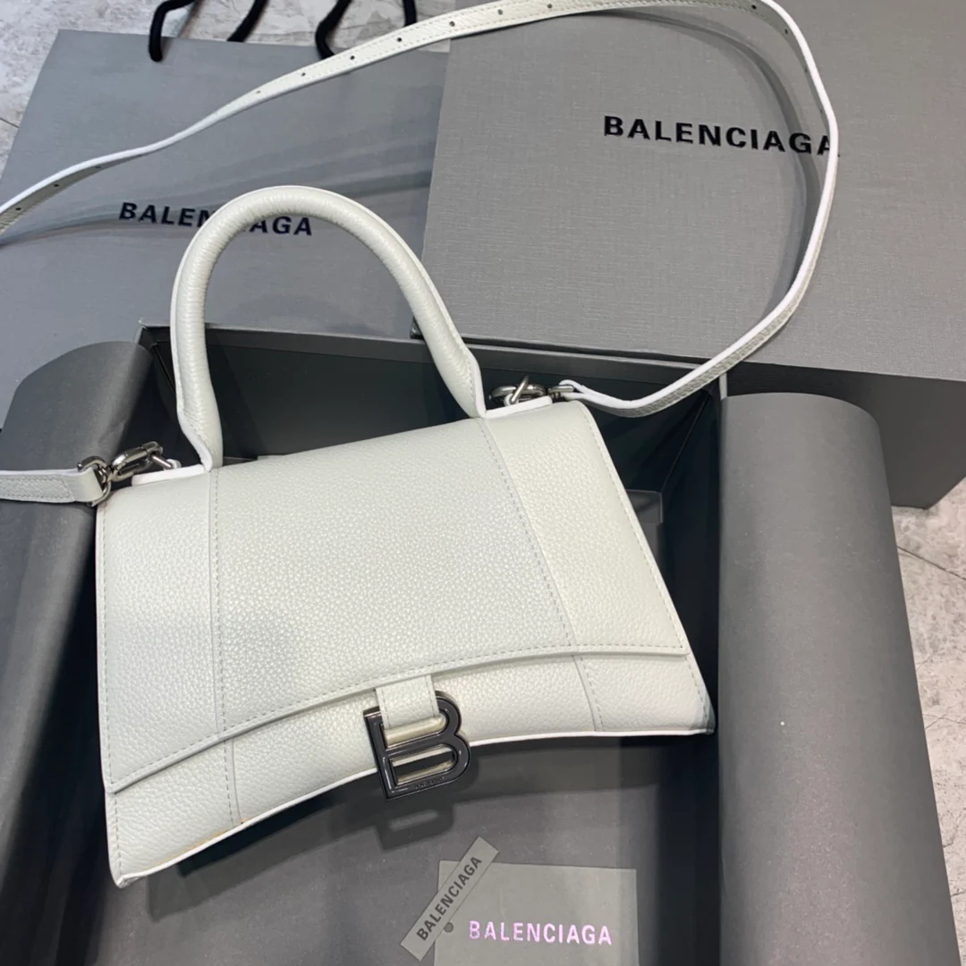 Сумка Balenciaga Hourglass - белый с узором 