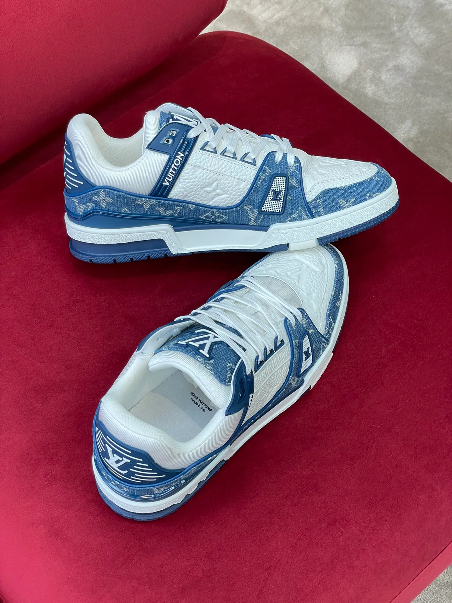 Кроссовки LV Trainer Series - Спортивная обувь - Унисекс - Бело-синие