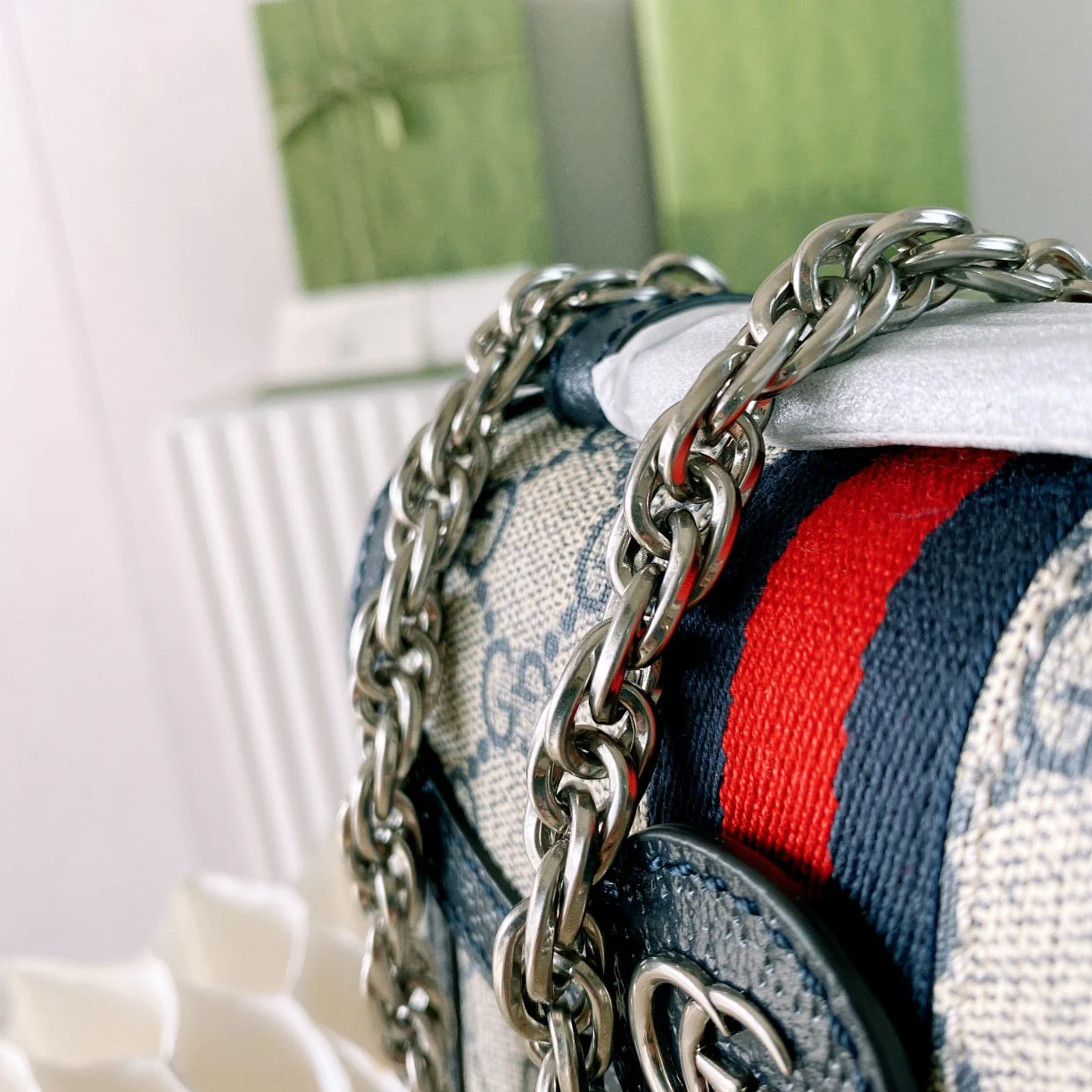 Мини-сумочка Gucci Ophidia/сумка через плечо - 17 см (5x13x6 см) - синяя