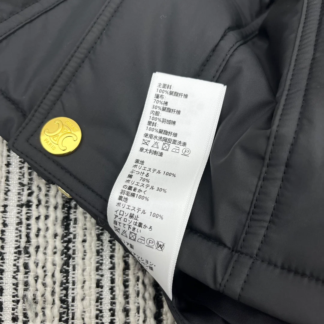 Утепленная куртка Celine-2403 из черного вельвета