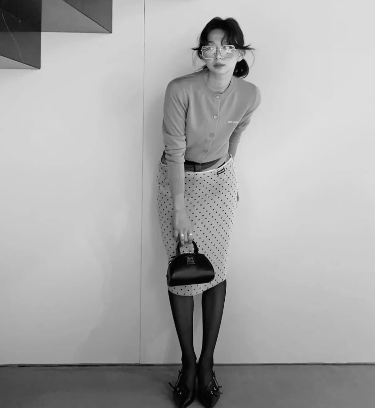 Сумка для боулинга Miu Miu - черная