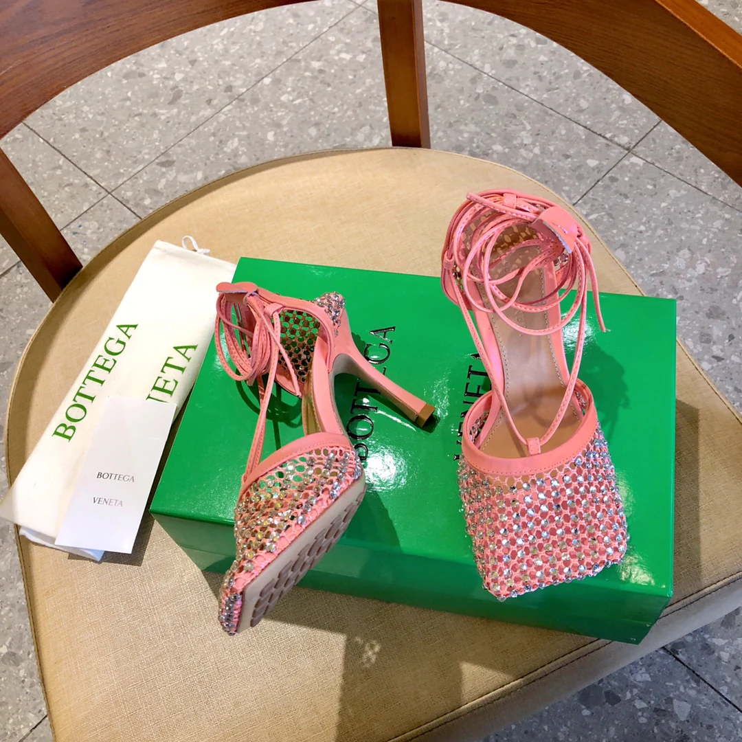 BV - Туфли-лодочки на шпильке с квадратным носком - Розовые