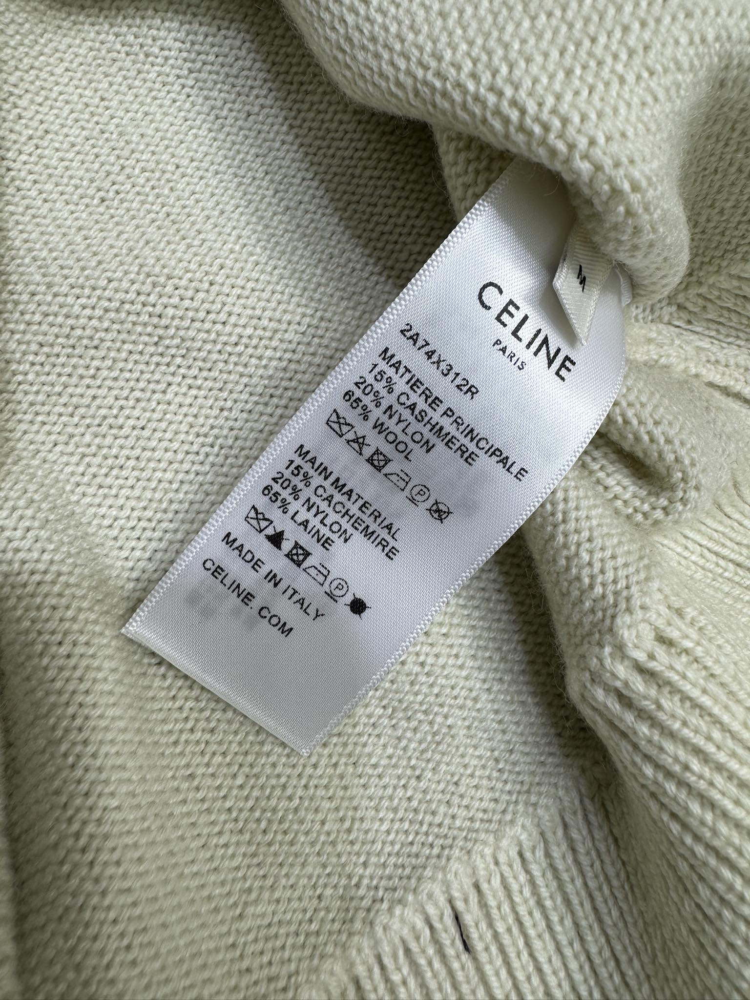 Комплект из трикотажа с ребристым воротником и короткими рукавами из коллекции Celine весна/лето 2024.