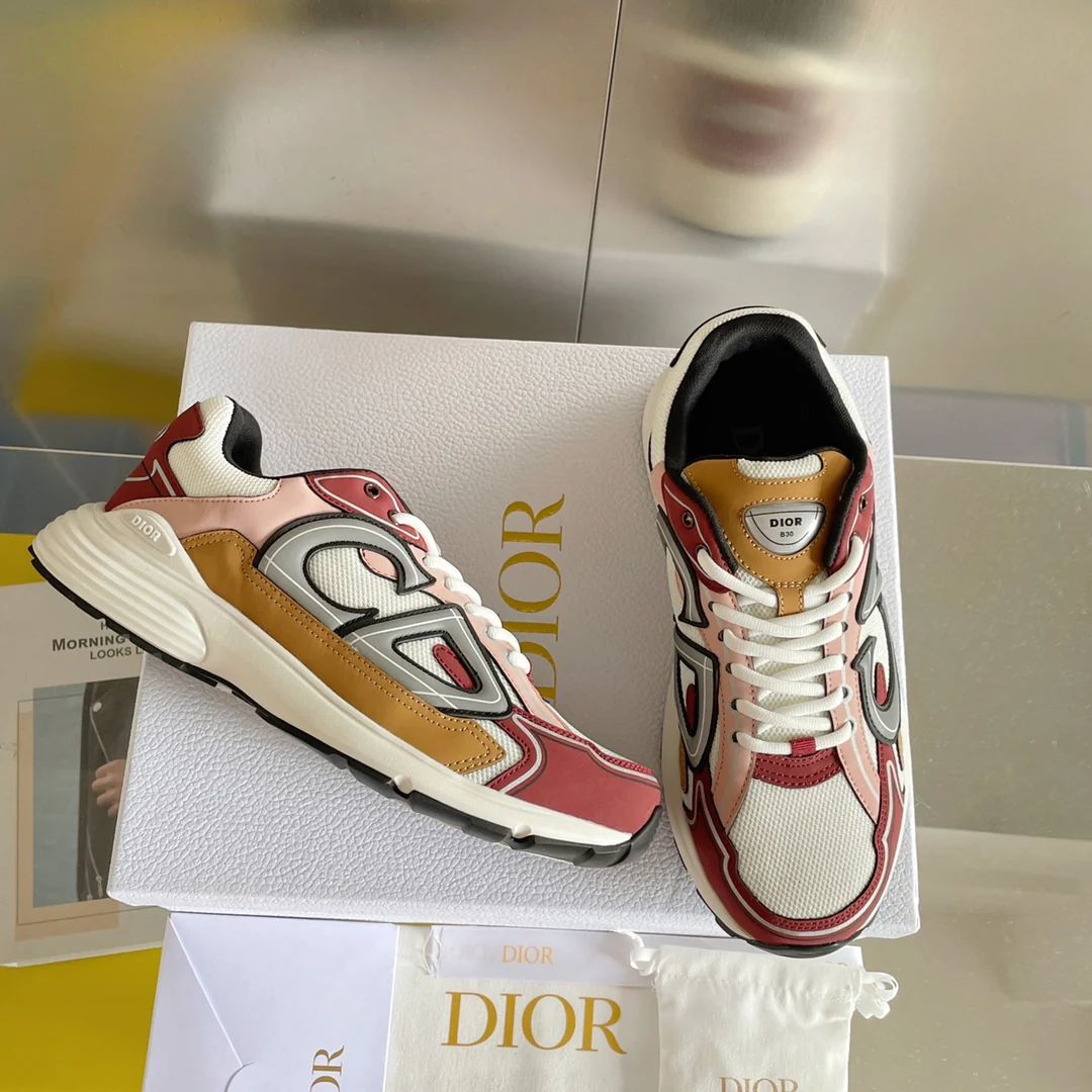 Кроссовки Dior B30 Series - Dad Sneakers - Красные
