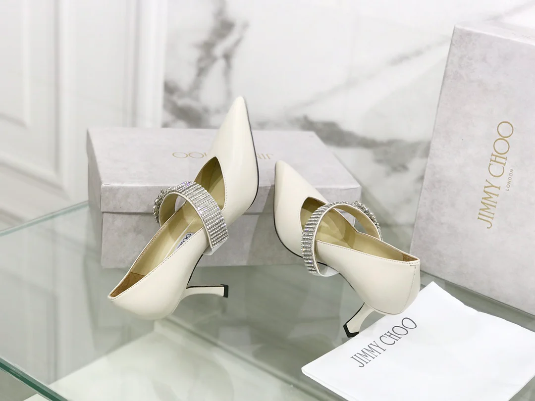 Jimmy - со стразами - туфли на высоком каблуке с острым носком