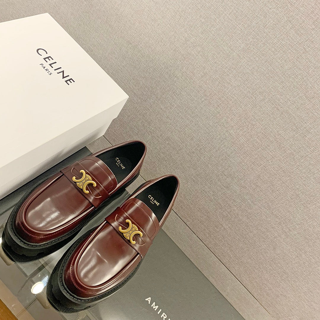 Новинка сезона весна/лето 2023 от Celine - Лоферы Arc de Triomphe - Коричневые