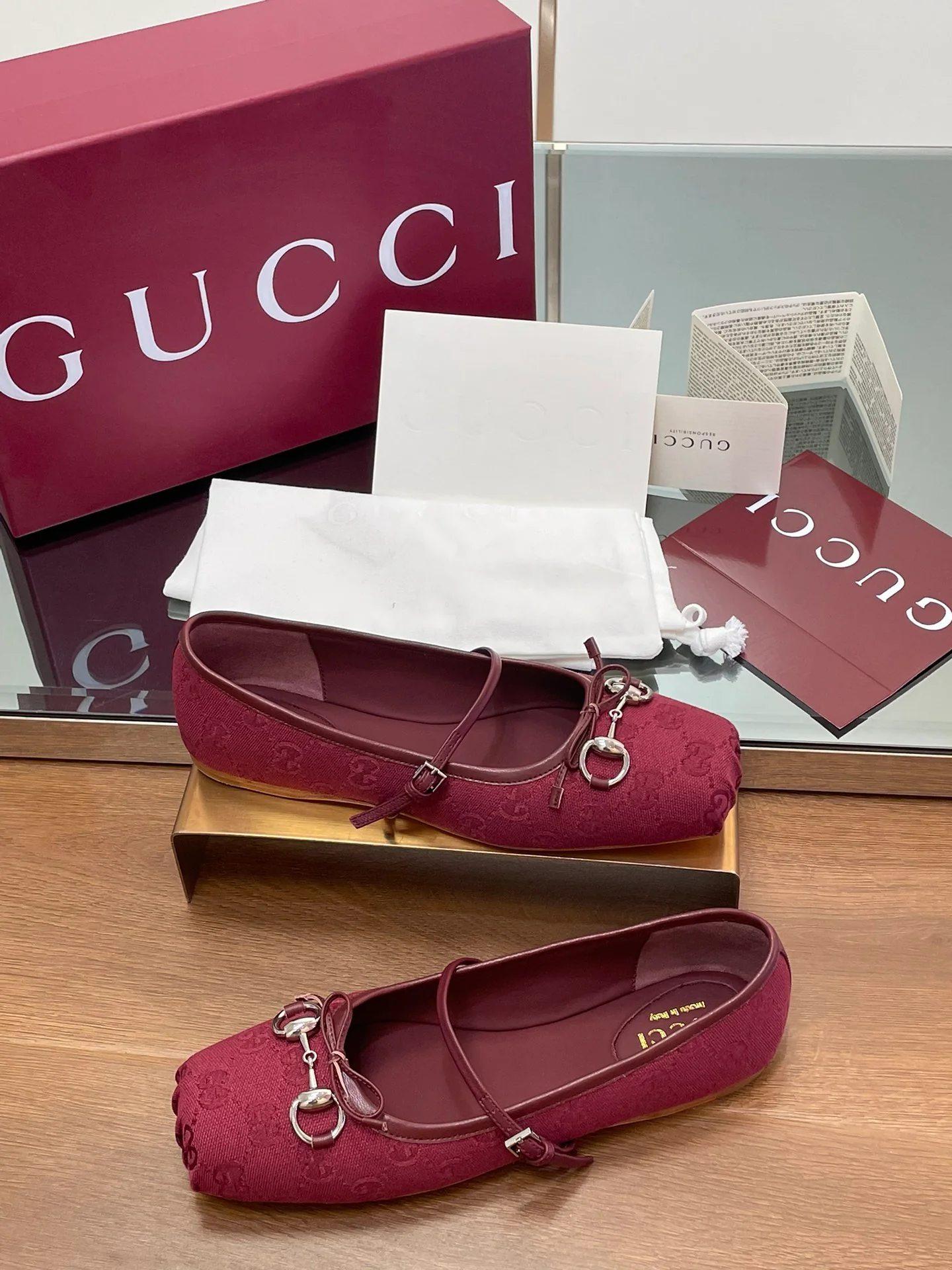 Балетки Gucci 2024 - красные