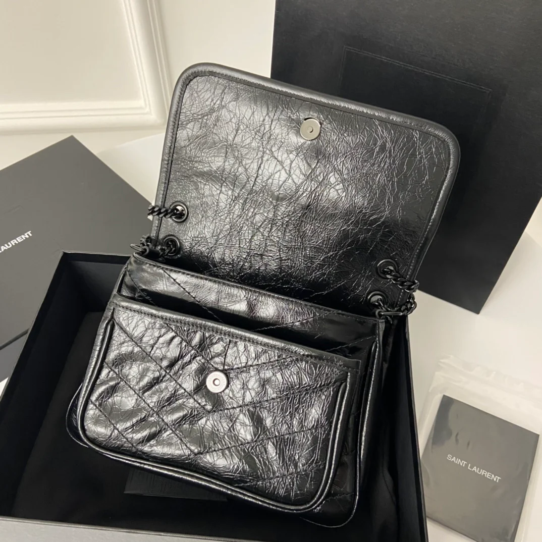 YSL-niki-baby-22cm-leather-black-chain