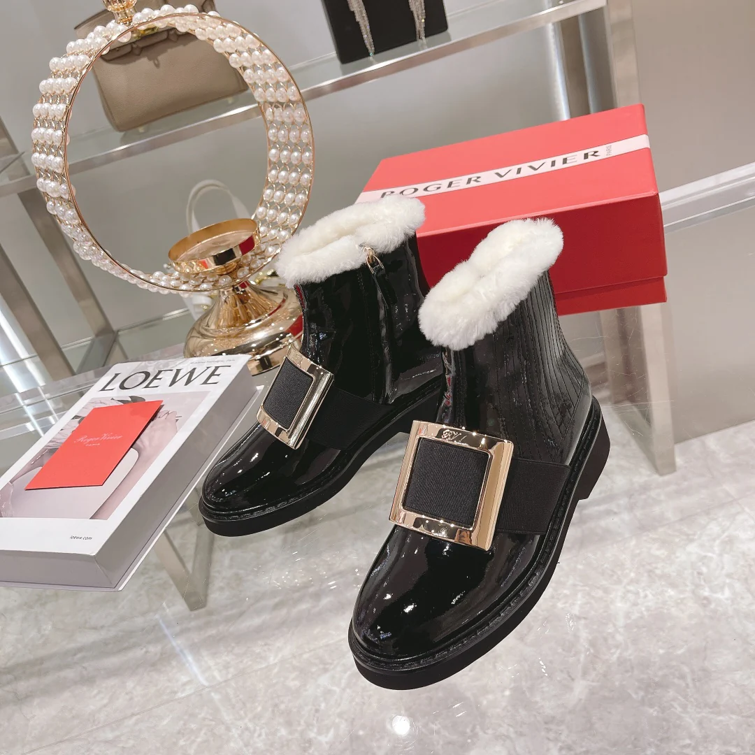 Новые уникальные ботильоны на каблуке RV, улучшенная версия, шерстяные ботинки - 1