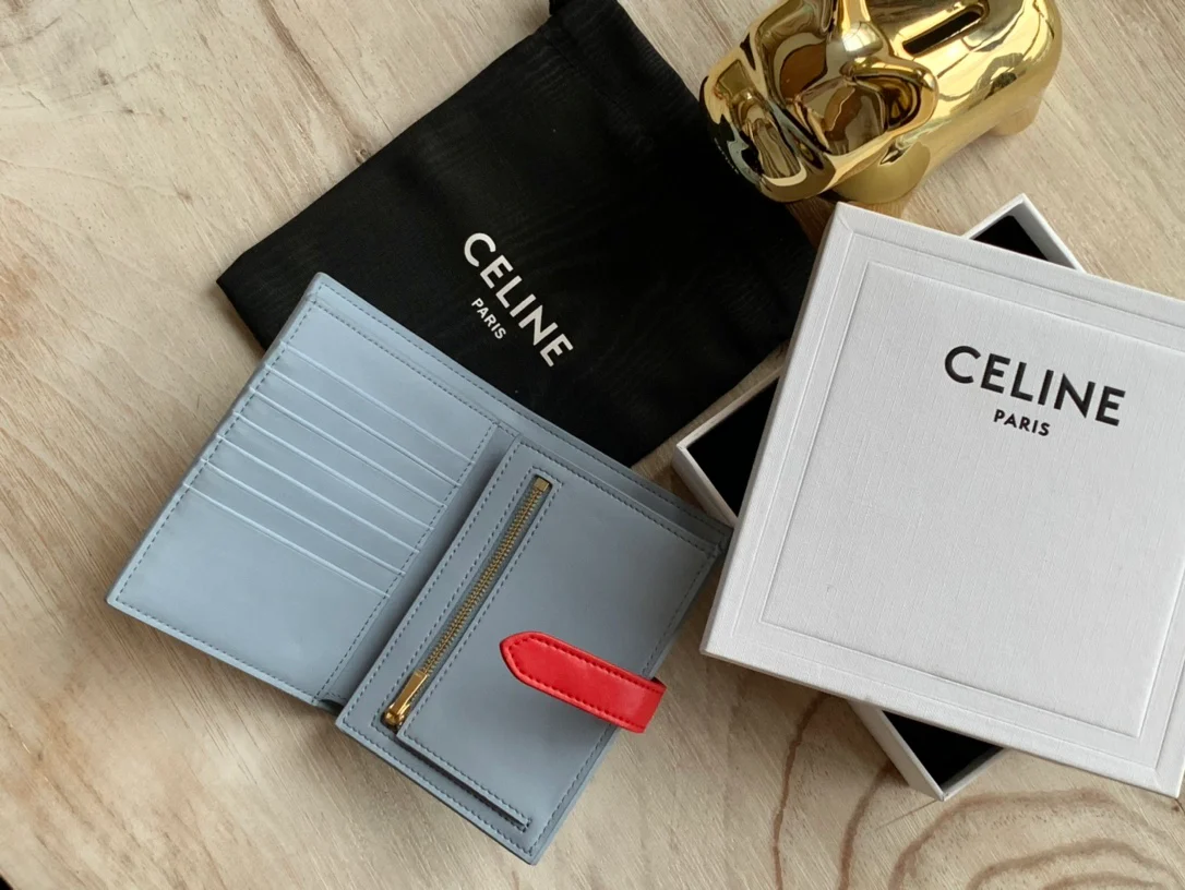 Кошелек Celine Strap из зернистой телячьей кожи - 3
