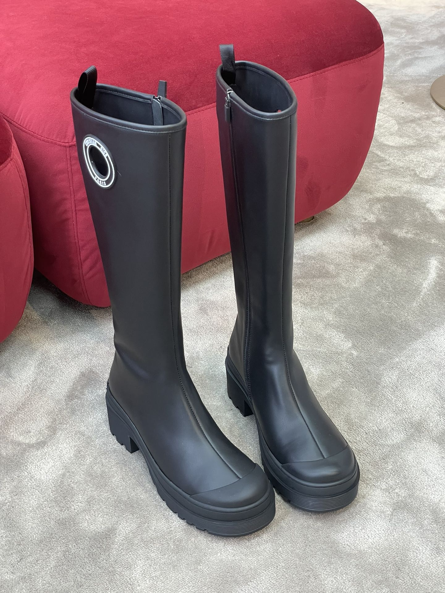 Новинка сезона осень/зима 2022 от Dior - Ботинки на платформе - Черные