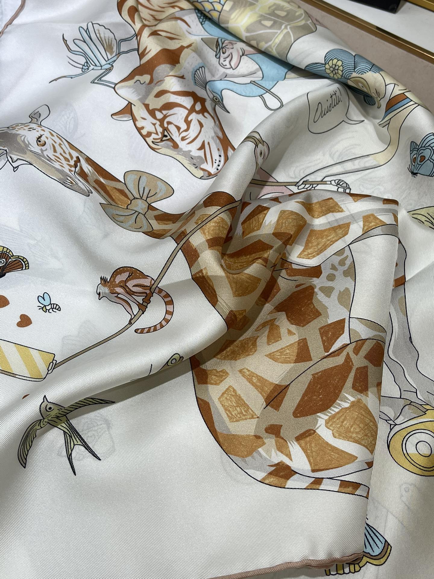 Шелковый шарф Hermes 90 - 100% шелк тутового дерева