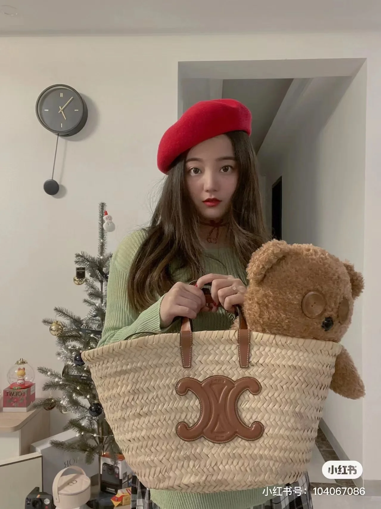 Плетеная сумка-ведро Celine - большая