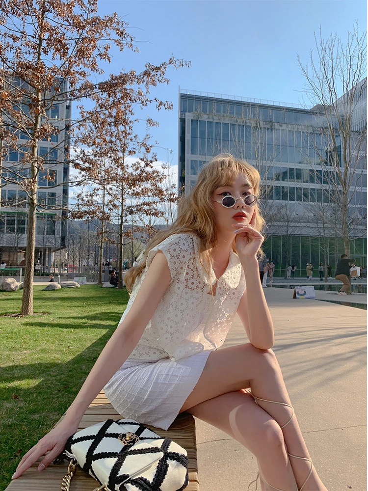 Сумка Chanel 19 - Кожаная - Черно-белый клетчатый узор