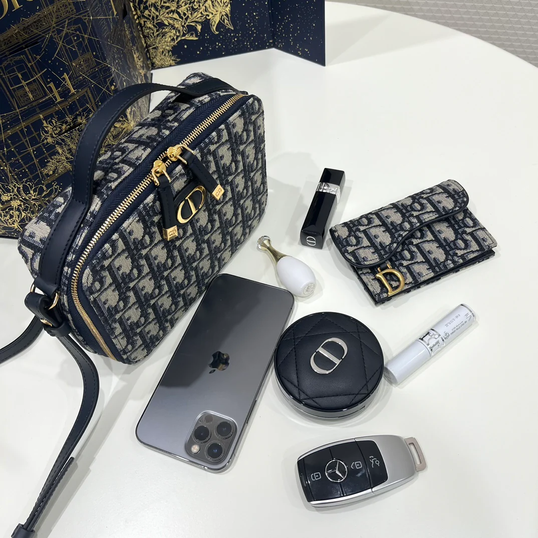 Сумка для фотокамер Dior Cannage, парусина Monogram