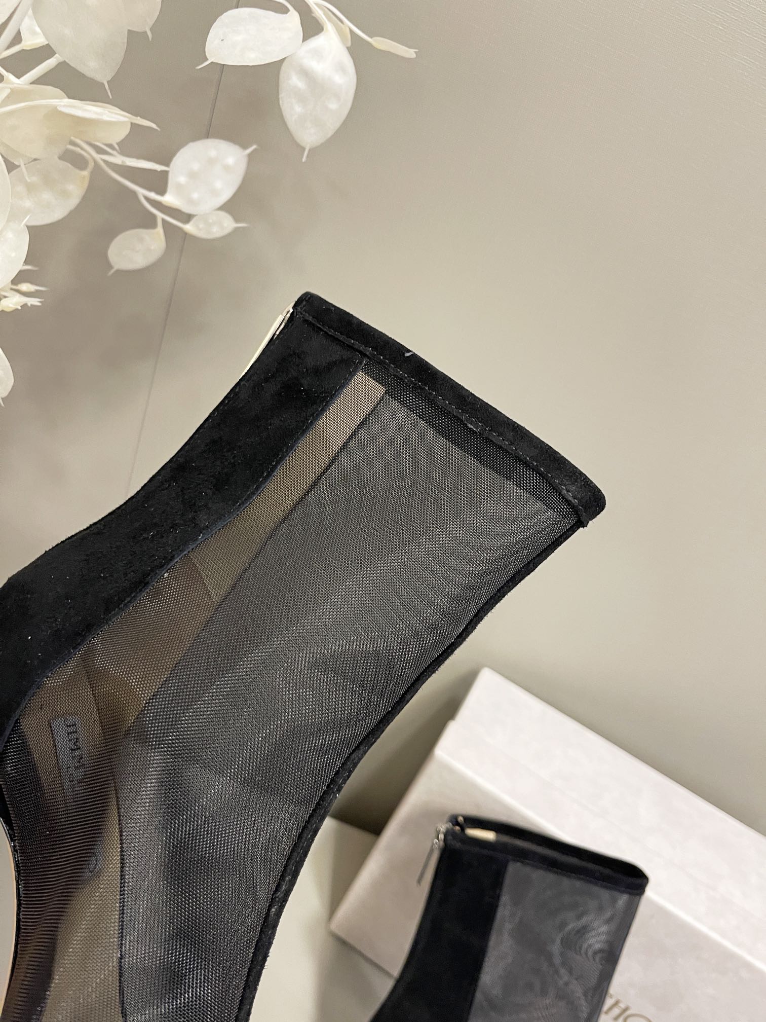 Новинка сезона осень/зима 2022 от Jimmy - Ботильоны на шпильке - Прозрачно-черные