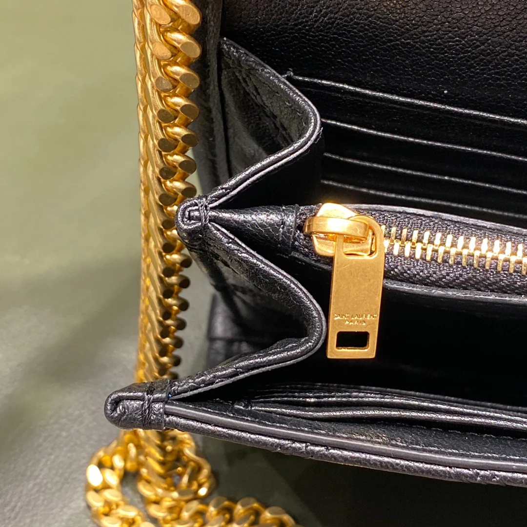 Сумка YSL-Becky из овечьей кожи с ромбовидной стёжкой и цепочкой - 1 шт.