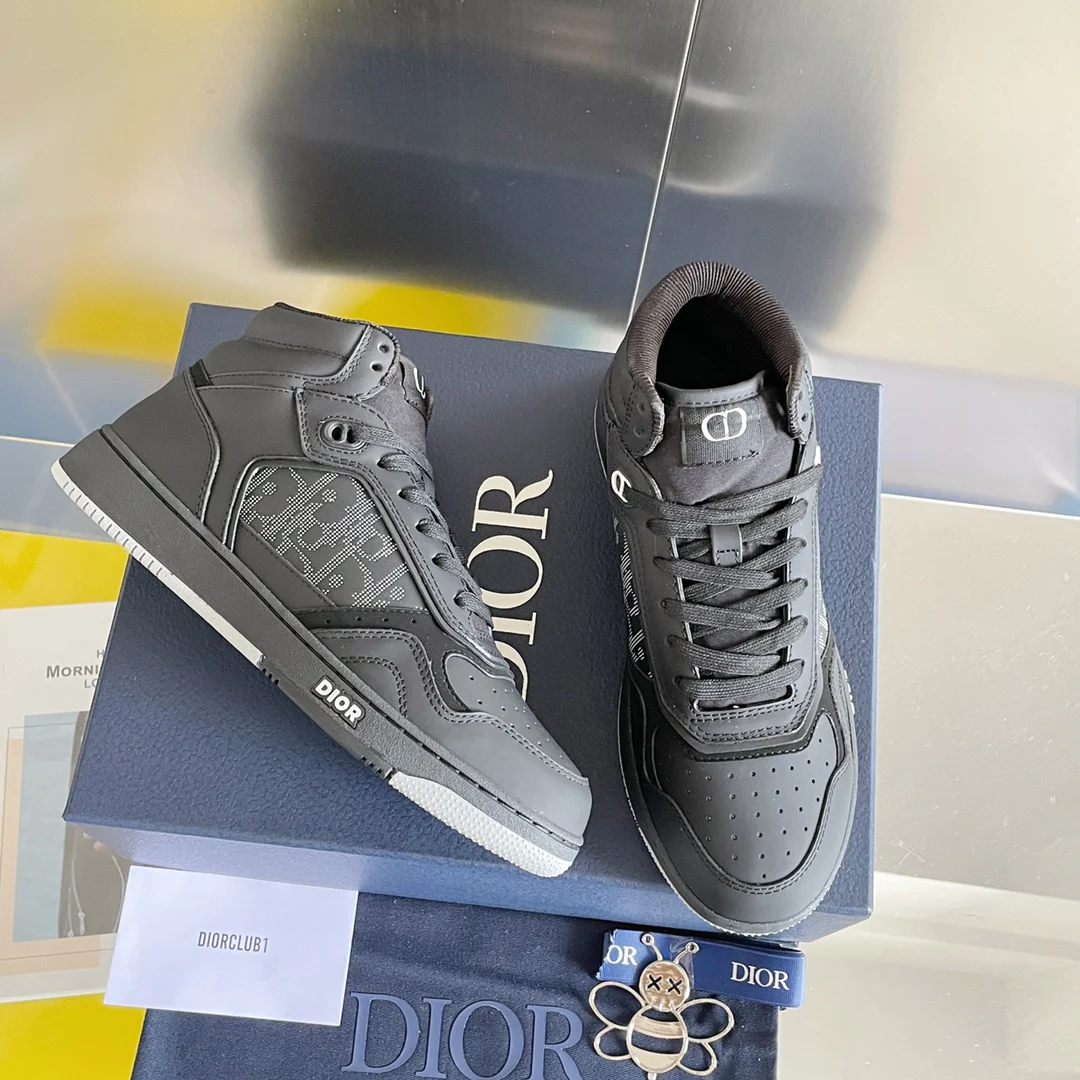 Кроссовки Dior B27 Series - Monogram Low-Top - Парные - Черные - 1
