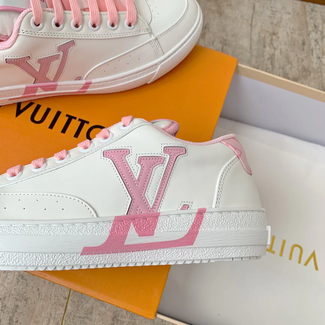 Кроссовки LV 2022 Must-Have - серия Charlie - белые и розовые