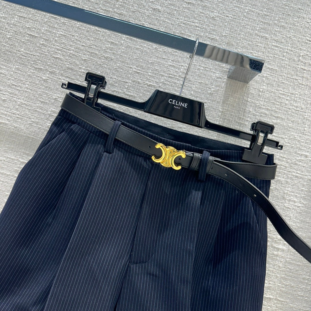 Celine - 2403 - 24 Новинка ранней весны: синий полосатый костюм-комплект - шорты