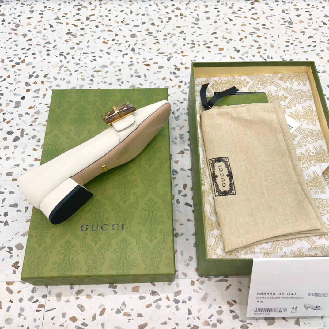 Gucci - Бамбуковая пряжка для обуви - Туфли на низком каблуке - 1