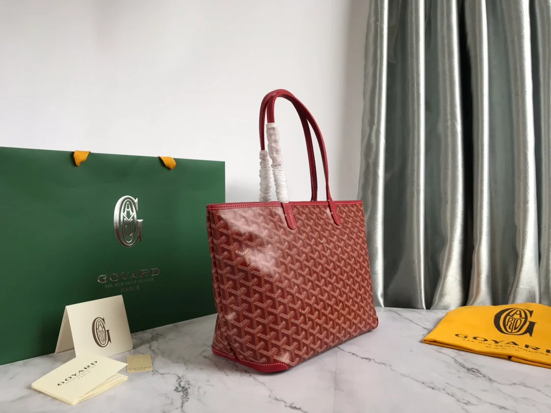 Маленькая сумка-тоут Goyard на молнии - красная