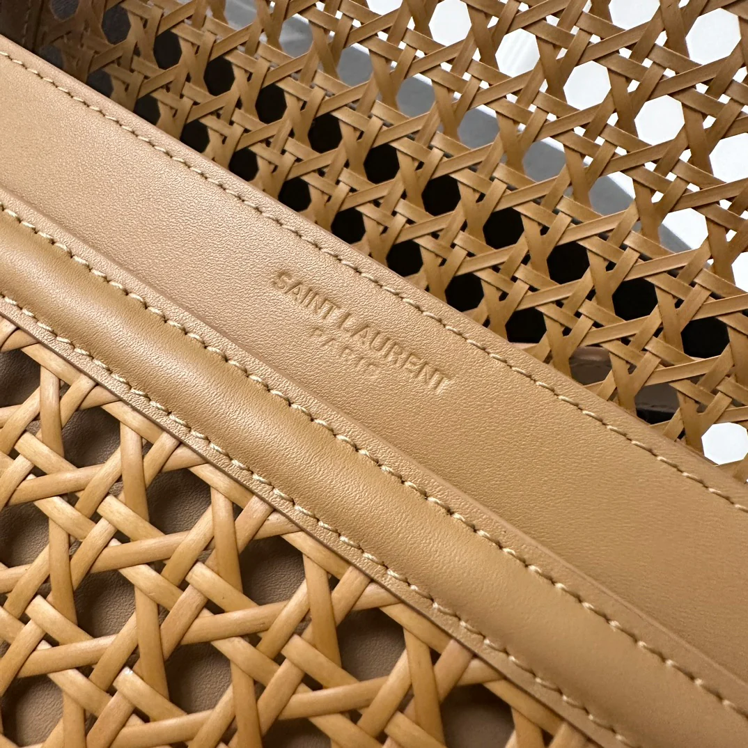 Сумка YSL Box Saint Laurent Tofu Bag - Большая - Плетеная