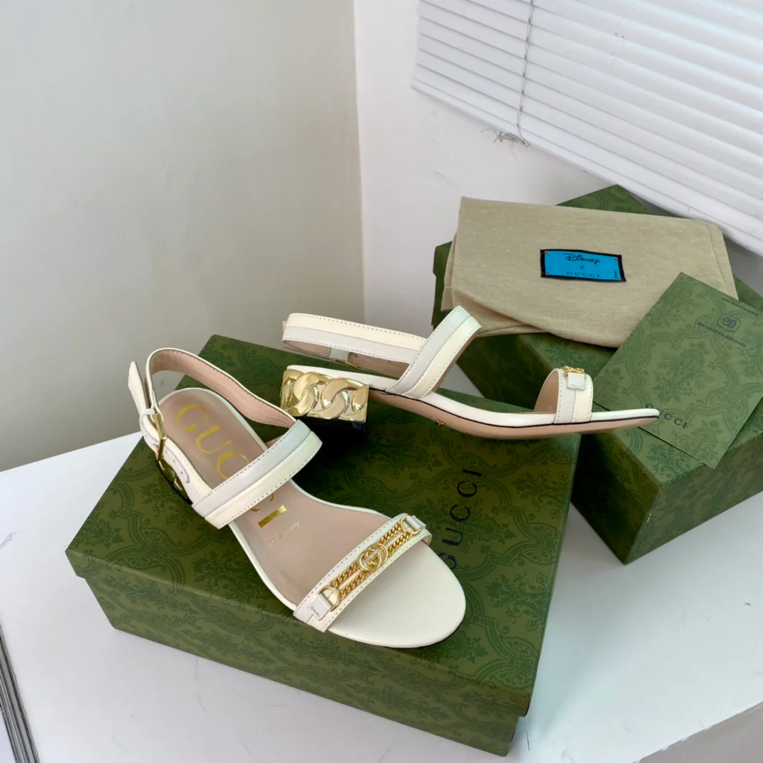 Gucci - Босоножки на массивном каблуке с ремешками