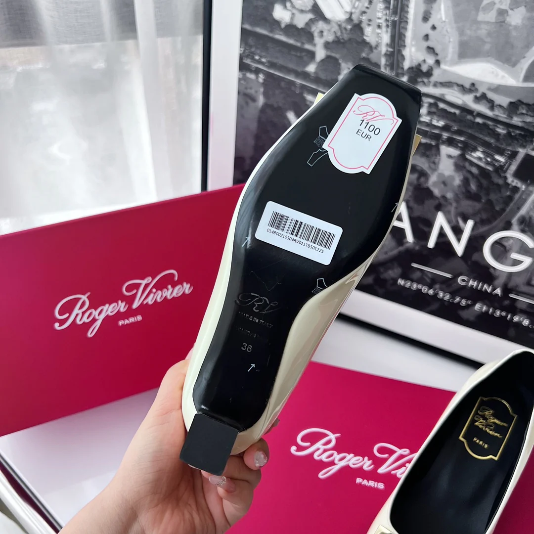 Туфли RV - классический устойчивый каблук - 4-5 см - белые