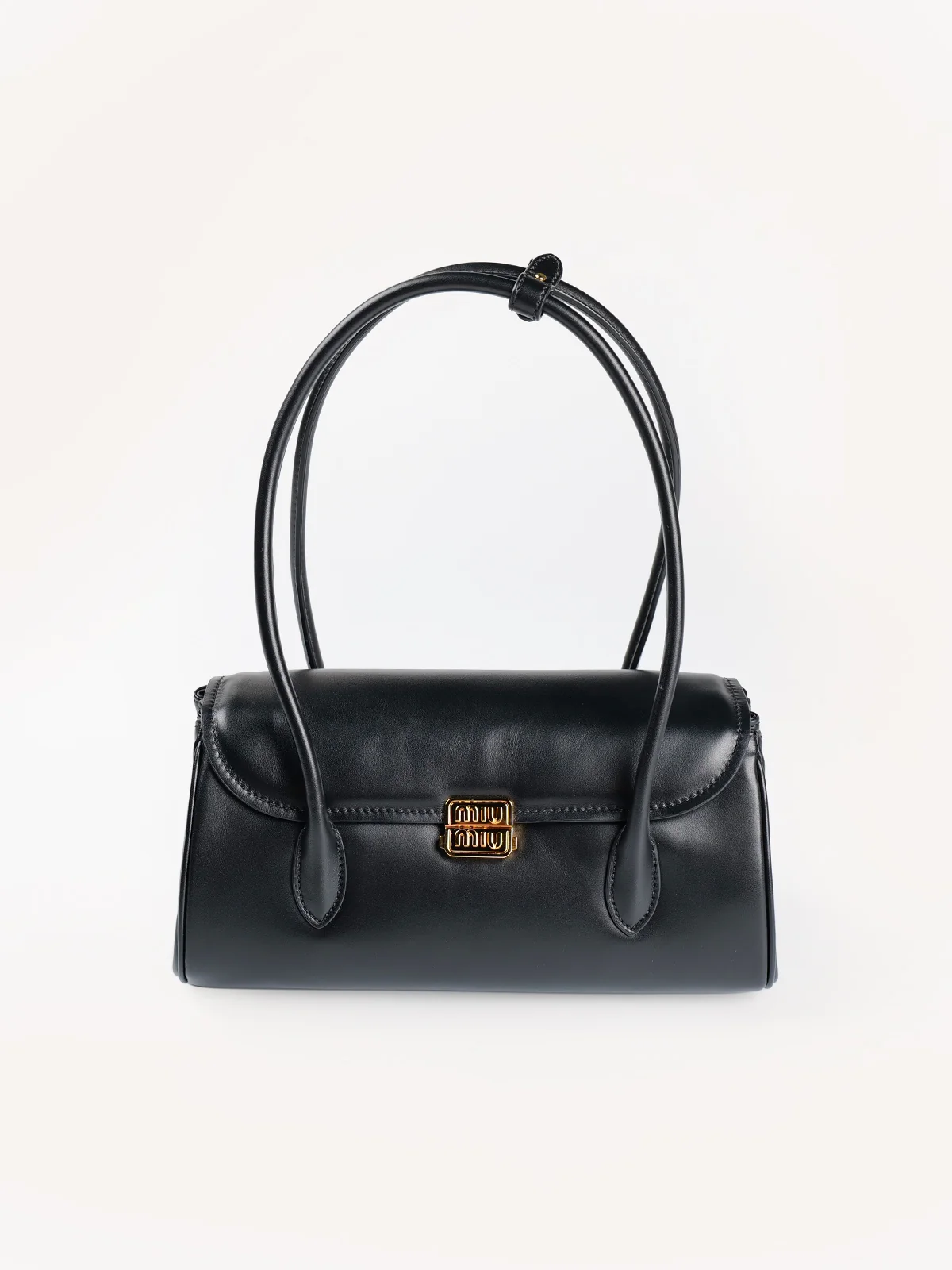 Сумка-багет Miu Miu через плечо - черная