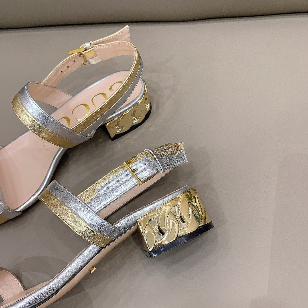 Gucci - Сандалии на низком каблуке