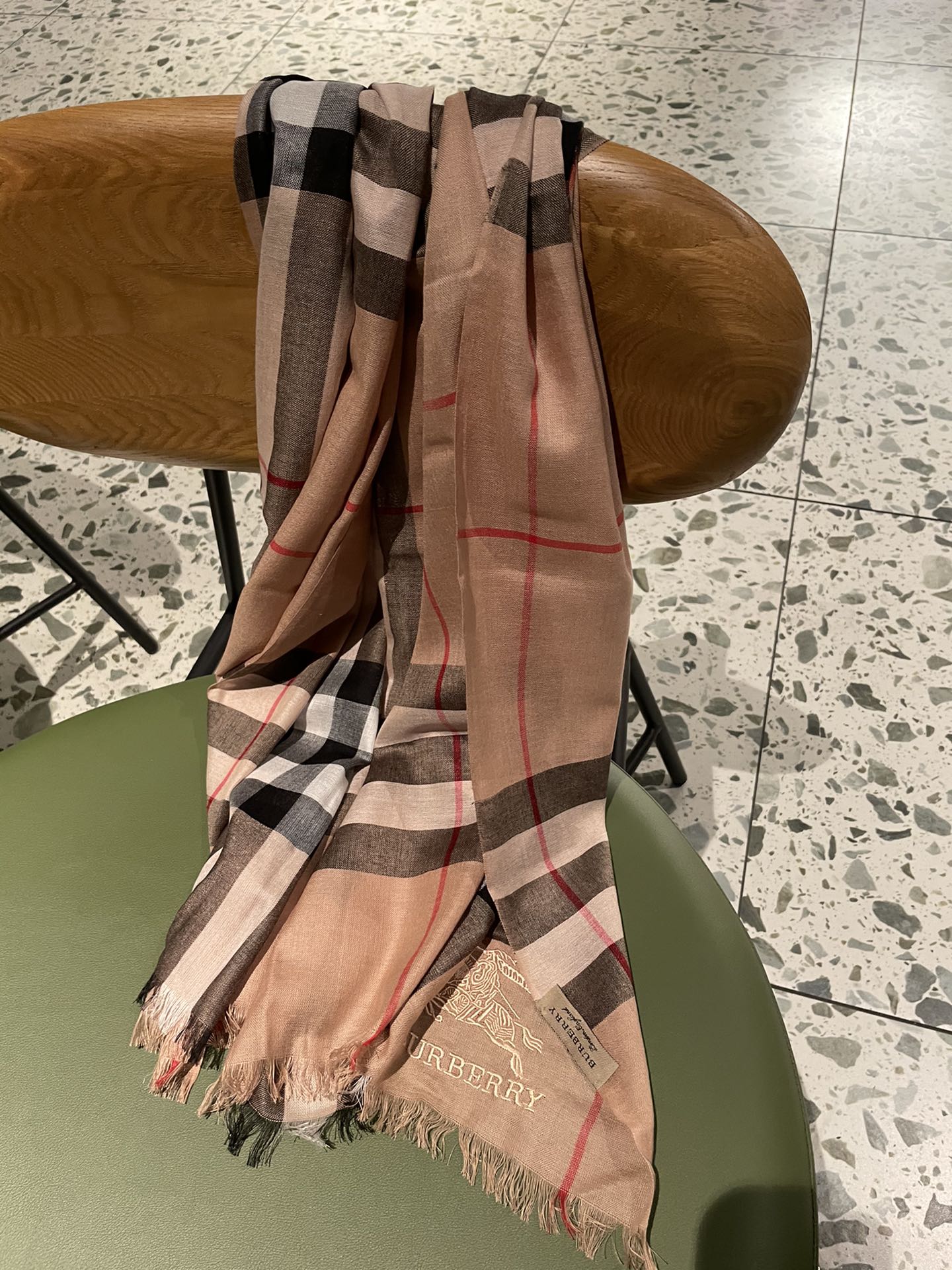 Классический клетчатый шарф для верховой езды Burberry - 80-190 см - Кашемир Кашмир Хайленд