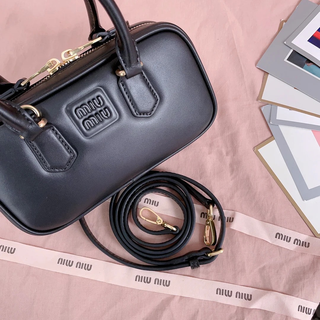 Miu Miu-5bb123-too-pretty-bowling handbag-small-black