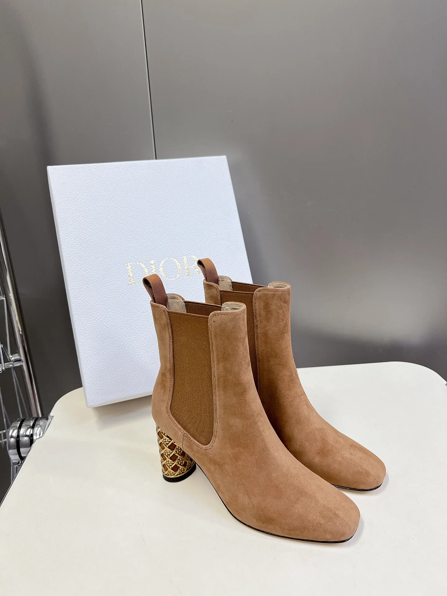 Сапоги для верховой езды Dior 2024, 8 см, цвет ?кофе?.