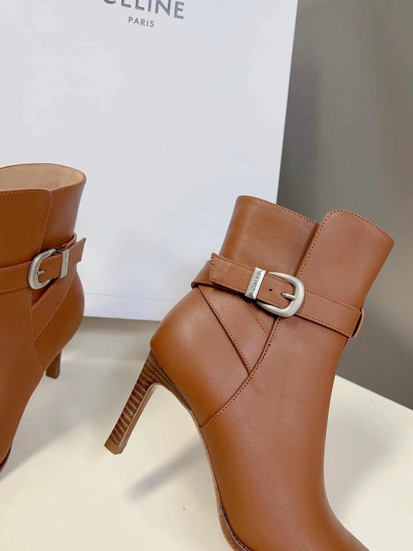 Celine - Новинка начала осени 2023 года - Ботильоны на шпильке с острым носком