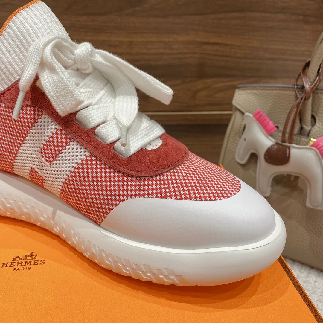 Новинка весны 2022 года от Hermes - Повседневные кроссовки - Унисекс - Красные
