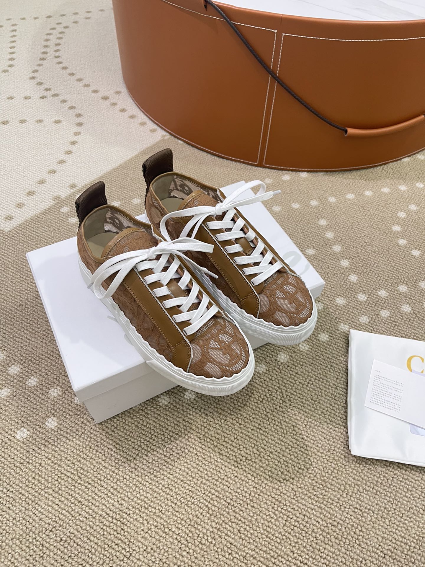 Chloe - Туфли из парусины с кружевной вышивкой - Размеры 35-40-41 (изготовление на заказ) - 5