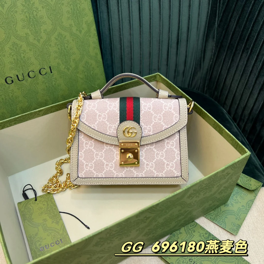 Мини-сумочка Gucci Ophidia/сумка через плечо - 17 см (5x13x6 см) - цвет овсяной пудры