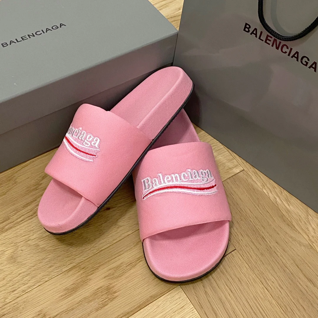 Balenciaga - Розовые тапочки - 1