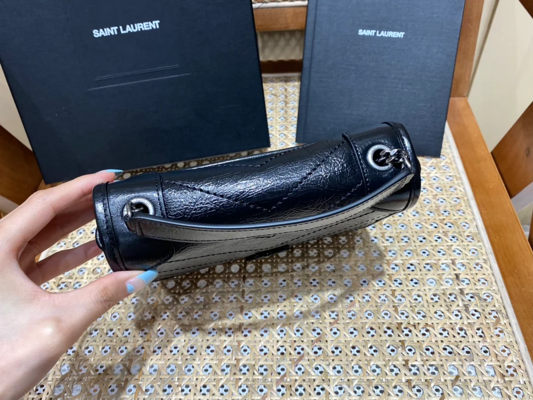 Сумка через плечо YSL-niki с цепочкой, черная.